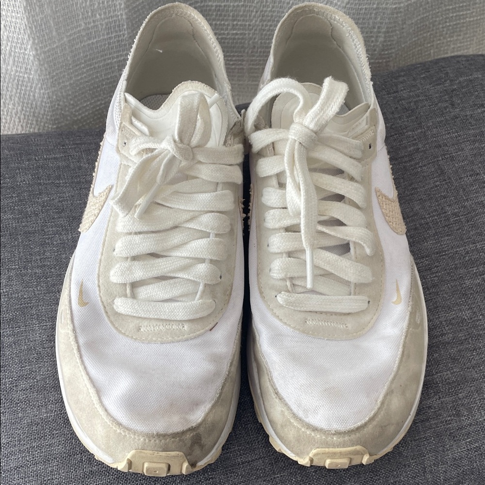 Nike White and Beige Sneakers